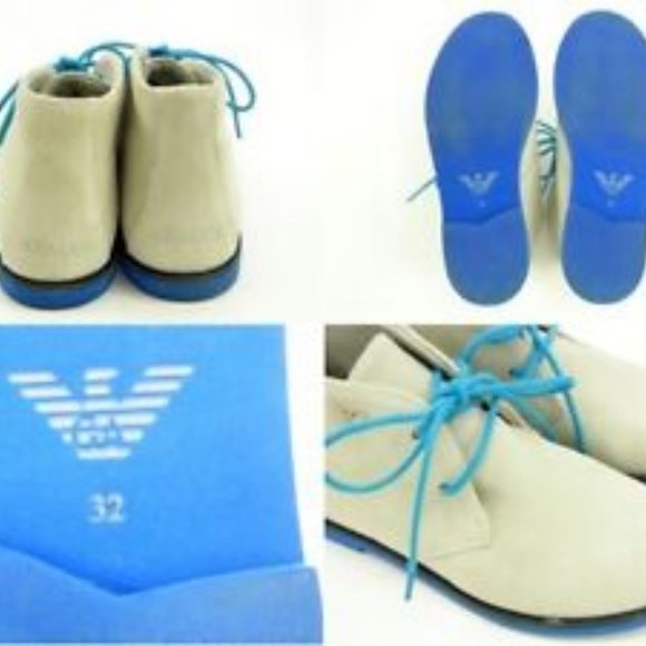 ARMANI JUNIOR Boots Beige  Suede Authentic - Picture 3 of 6